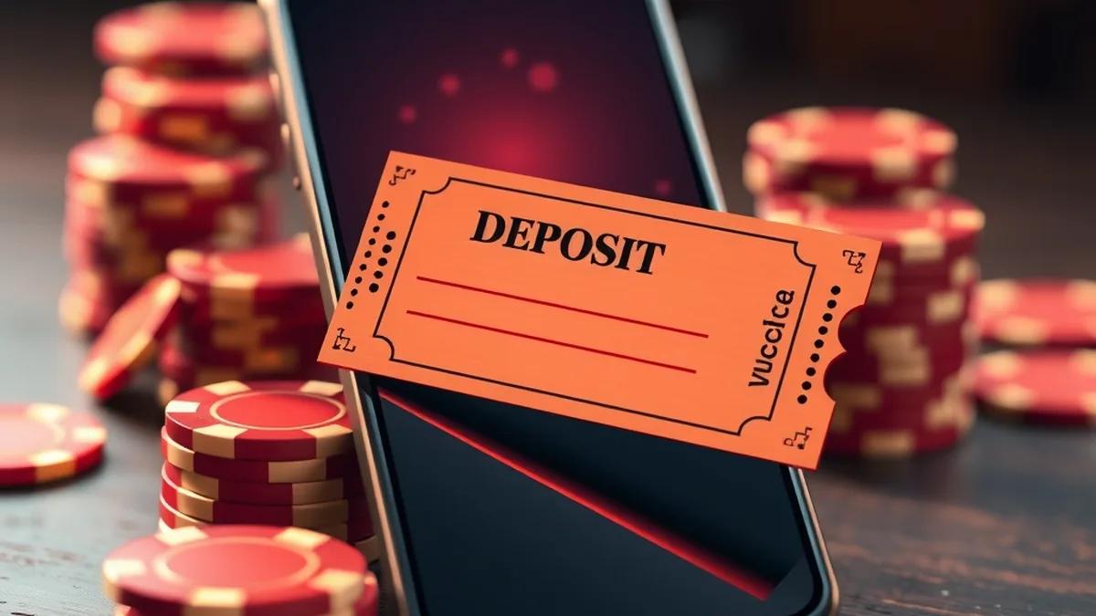 Ticket promo cuivré flottant vers un smartphone, code promo Lizaro